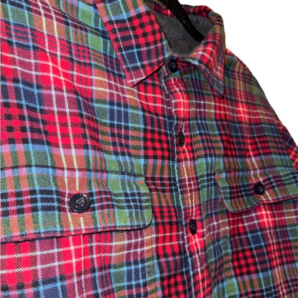 LL Bean Fleece Lined Flannel Mens Medium - Picture 6 of 9